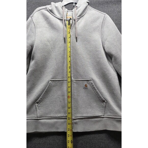 Carhartt Women's Midweight Full-Zip Sweatshirt Size L Gray - Picture 4 of 10